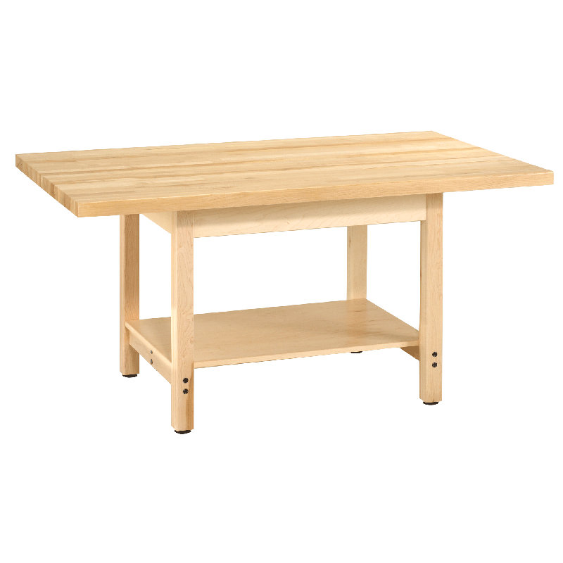 Établi à plateau en bois, l 96 po x P 36 po