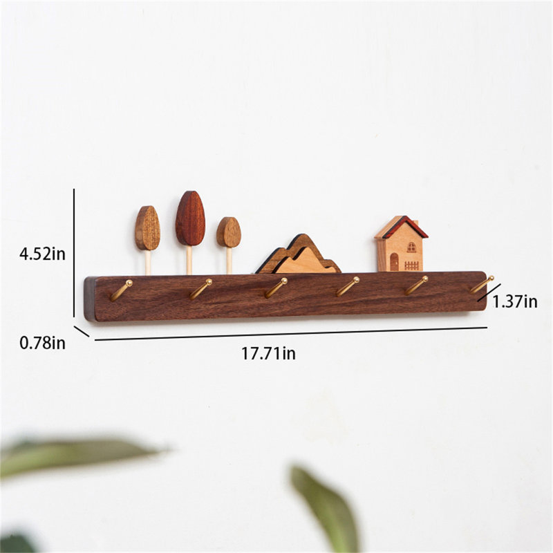 Whimsical Woodland Wall-Mounted Coat Rack, Brown