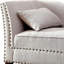 Coussin de salon moderne avec garniture cloutée en lin beige-2074518824