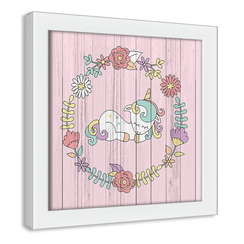 Décoration murale pour enfants, Encadré de boîte blanc, H 9 po x l 9 po x P 1,19 po