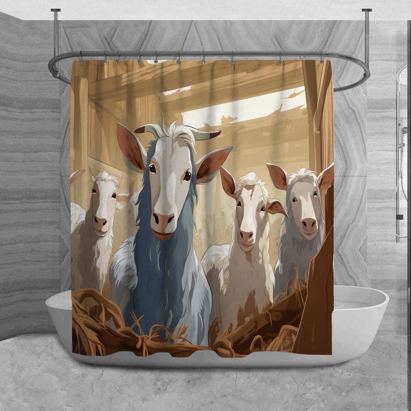 Single Shower Curtain, 73" H x 70" W