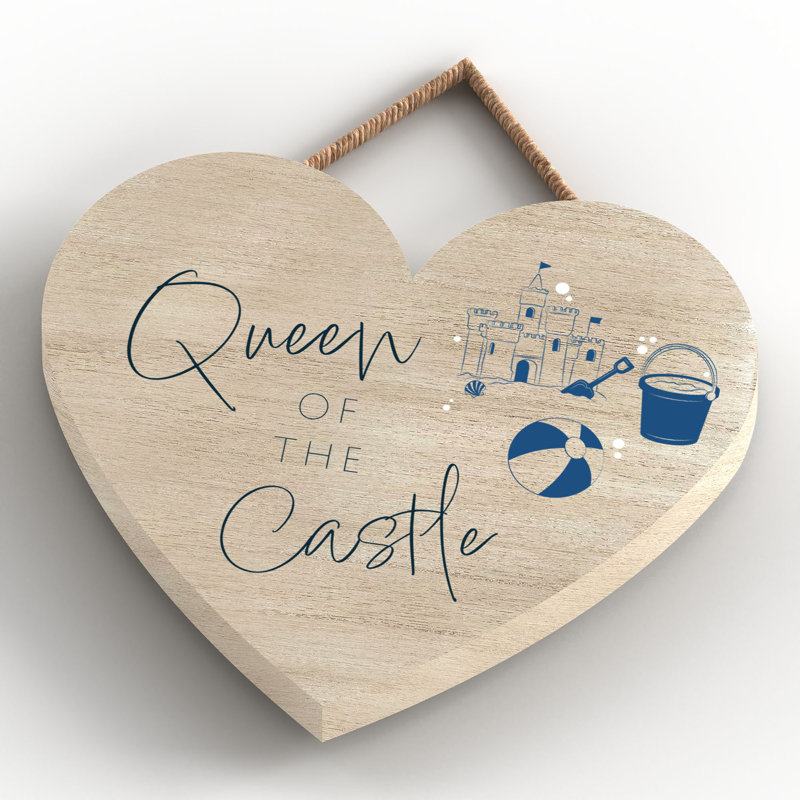 Coastal Nautical & Beach Wall Decor on Solid Wood, 10cm H x 9cm W x 0.5cm D
