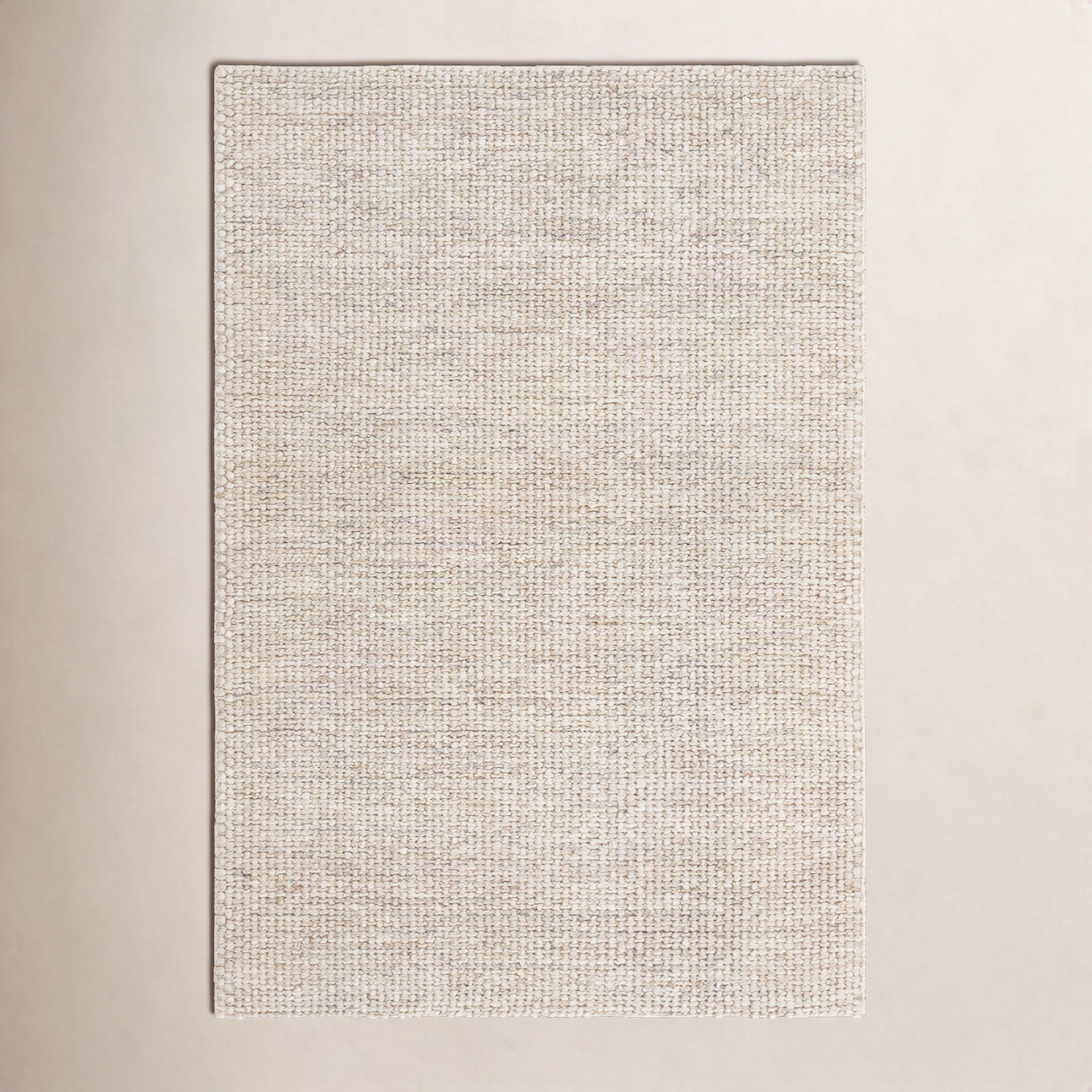 Hero Ivory Hand-Woven Flatweave Rug, Rectangle 5' x 7'6"
