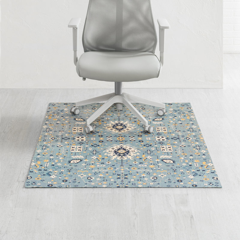 Tabriz Carpet Straight Rectangular Chair Mat, 0.25" H x 54" W x 40" D