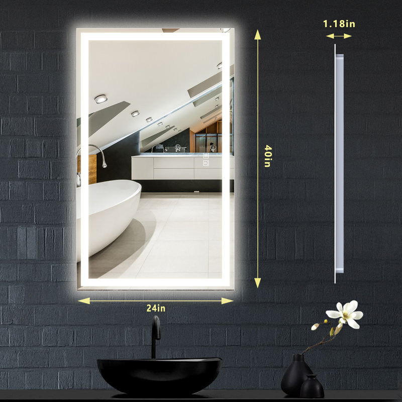 Naliyah Flat Wall Mirror, 40" x 24"