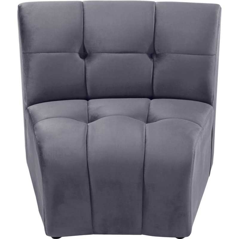 Jedson Velvet Side Chair, Gray Velvet