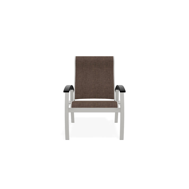Chaise de patio Askar, Moka Sunbrella®, Noir, Neige texturée