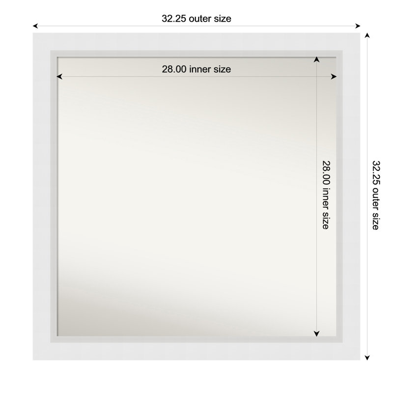 Miroir mural Marja, 32,25 po x 32,25 po, Carré