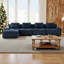 Mobilier de salon modulaire en forme de L de 153 po avec repose-pieds 4 places-1710681042