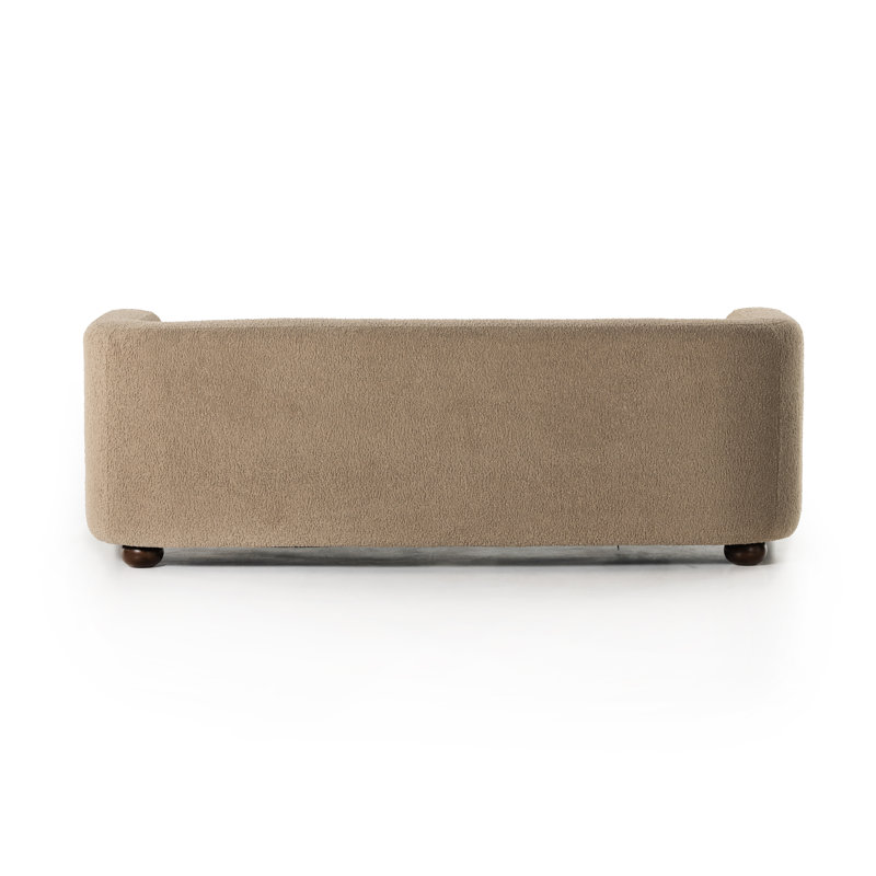 Lovatt Upholstered 84'' Sofa, Sheepskin Camel Sherpa