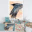 Corbeau noir déployant ses ailes - peinture sur toile-67464653-67464656