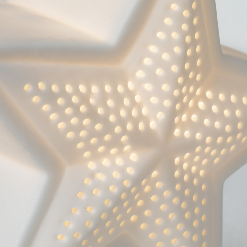 Porte-chandelle illuminé en forme d'étoile