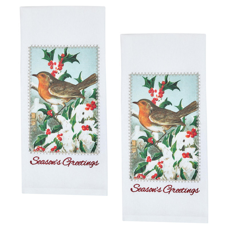  Ensemble de 2 linges à vaisselle Seasons Greetings, Seasons Greetings Bird