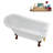 58" Streamlin Clawfoot Tub,Tray,Drain, Clawfeet-101628930-102219863