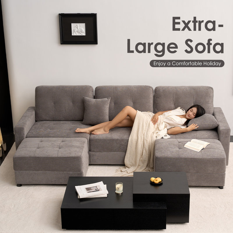 3 Seater Sofa, Light Grey