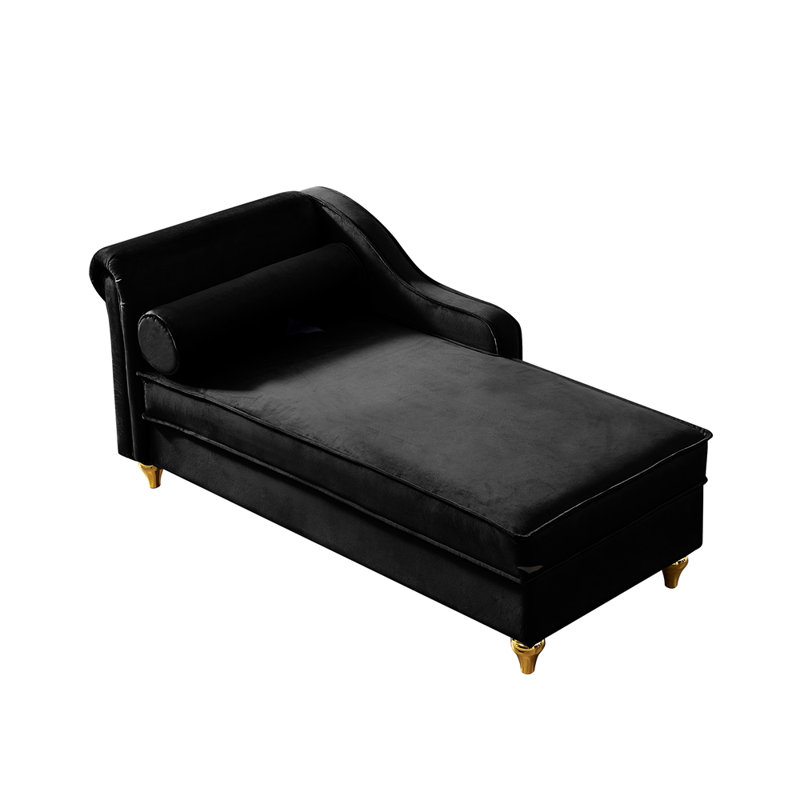 Chaise longue moderne avec revêtement en velours