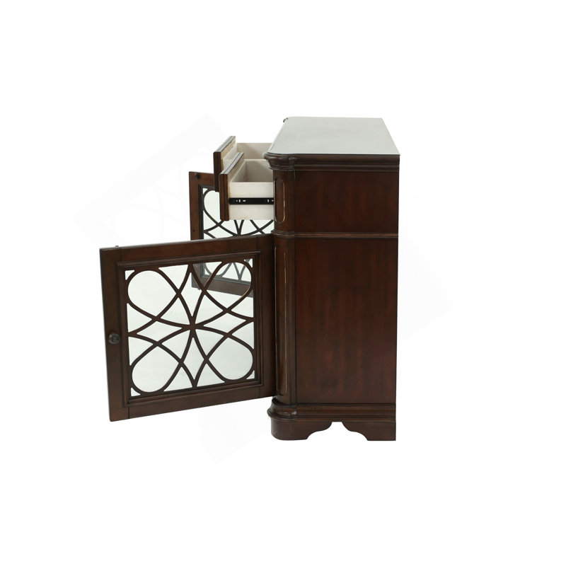 Meuble de salle à manger en chêne foncé de style traditionnel