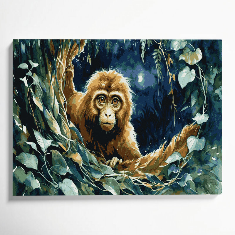 Art mural sur toile gris Wildlife Potto, H 11 po x l 14 po