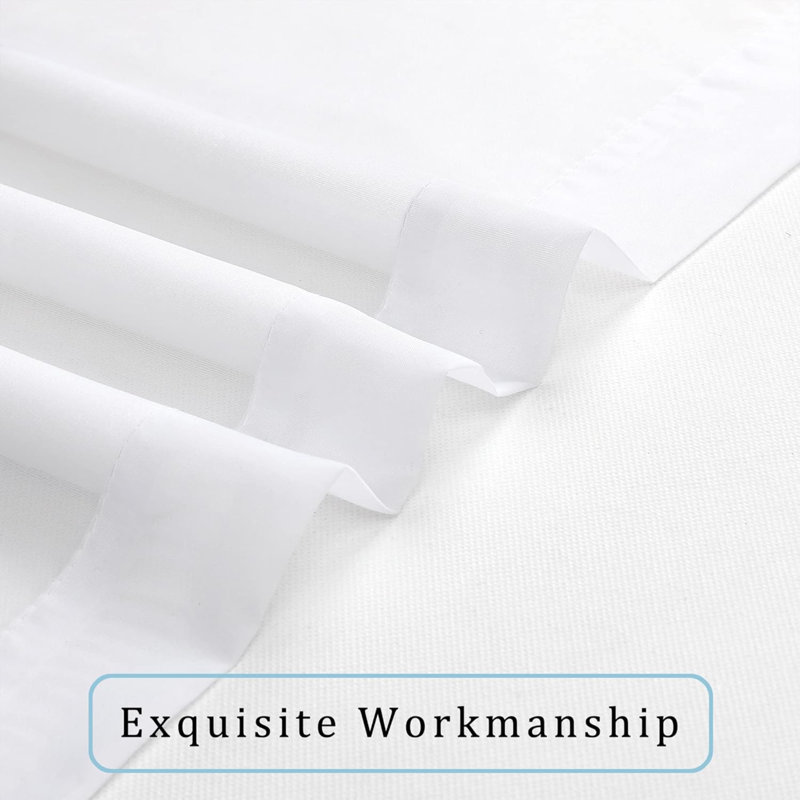 Short Sheer Curtains 2 Panels For Bathroom Window, Rod Pocket Light Filtering Sheer Tier Curtains For Small Kitchen Laundry Room, RV, Camper Travel Trailers