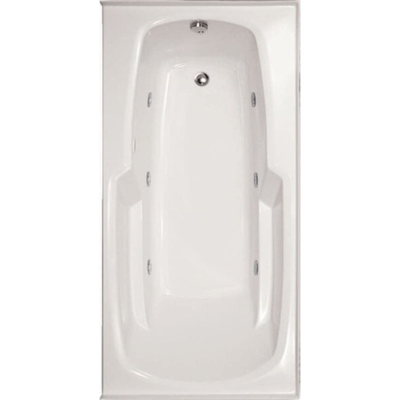 Entre 66'' L Bathtub, White, Satin Chrome