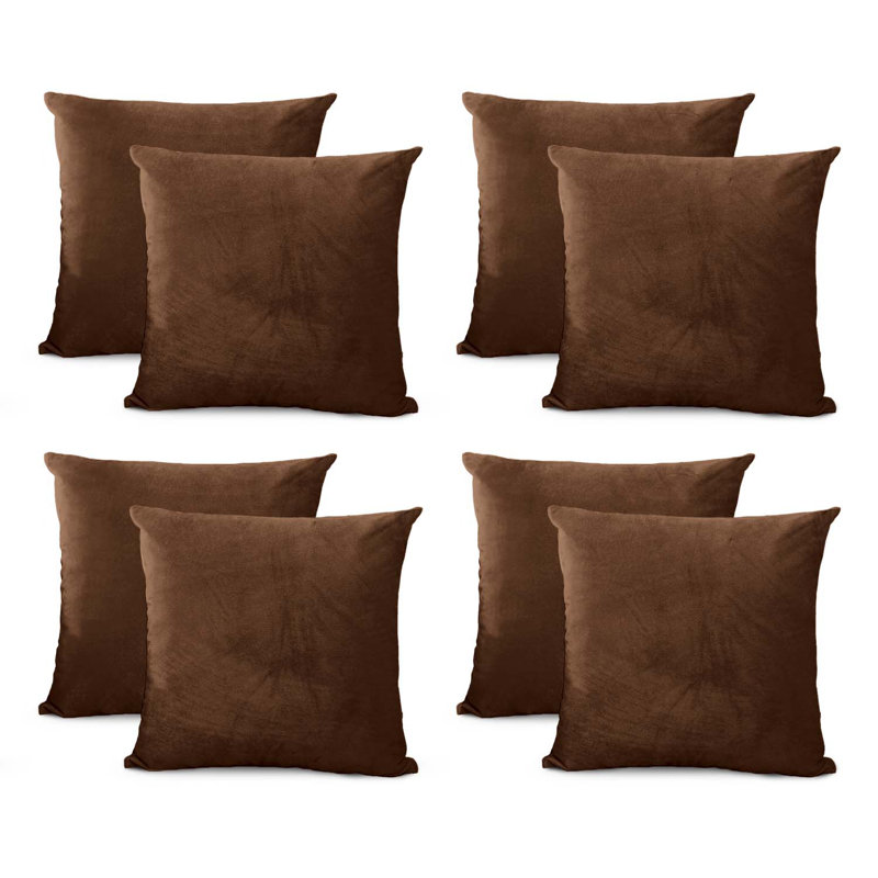 Aldino Square Throw Cushion Pad, Brown