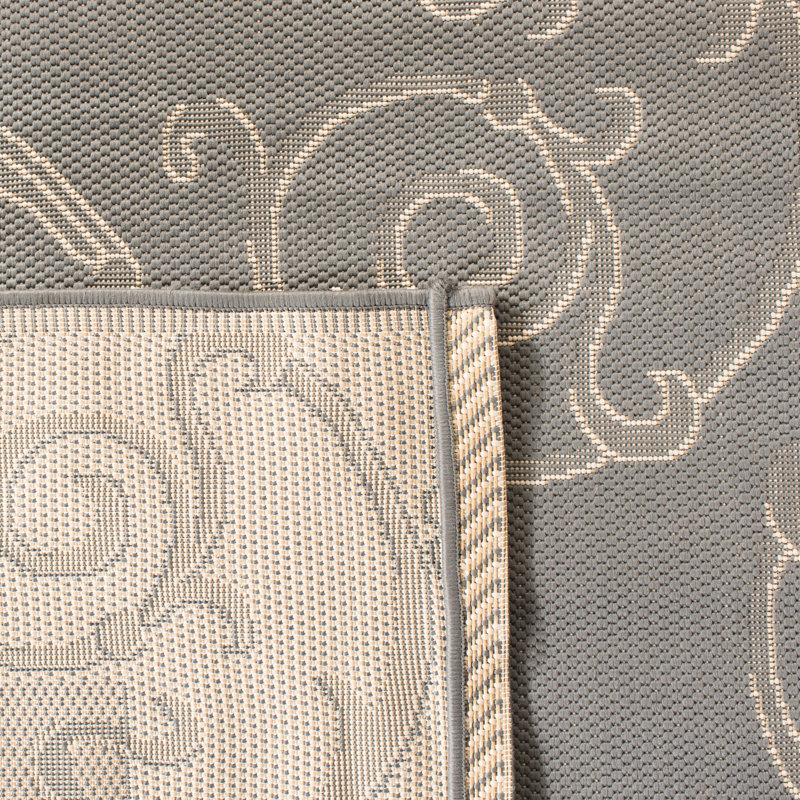 Tapis gris intérieur / extérieur Mullen, Rectangle 2 pi 7 po x 5 pi