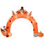 Décorations d'extérieur de 9,7 pi avec arche de dinde gonflable de l'Action de grâce, affichage à DEL éclatant pour la fête