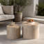 Ensemble de 2 tables basses rondes en bois Nesting-148540114-148540143-148540137