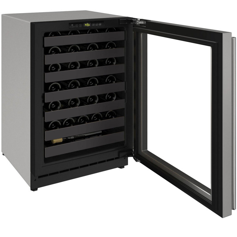 U-Line Dual Zone 23.62'' Built-In 43 Bottle Wine Refrigerator with Reversible Door