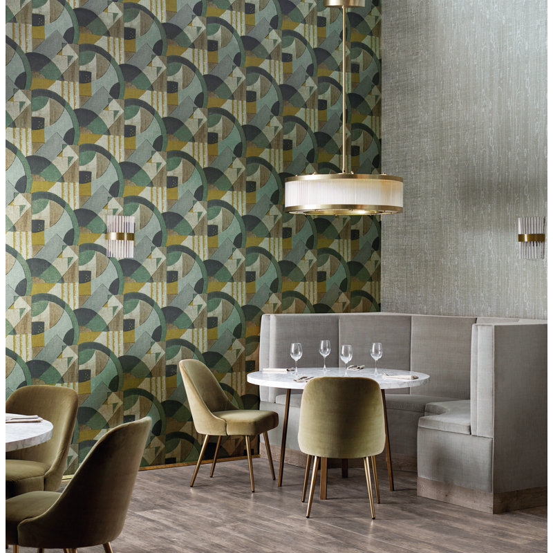 Abstract 1928 Wallpaper, Antique Copper