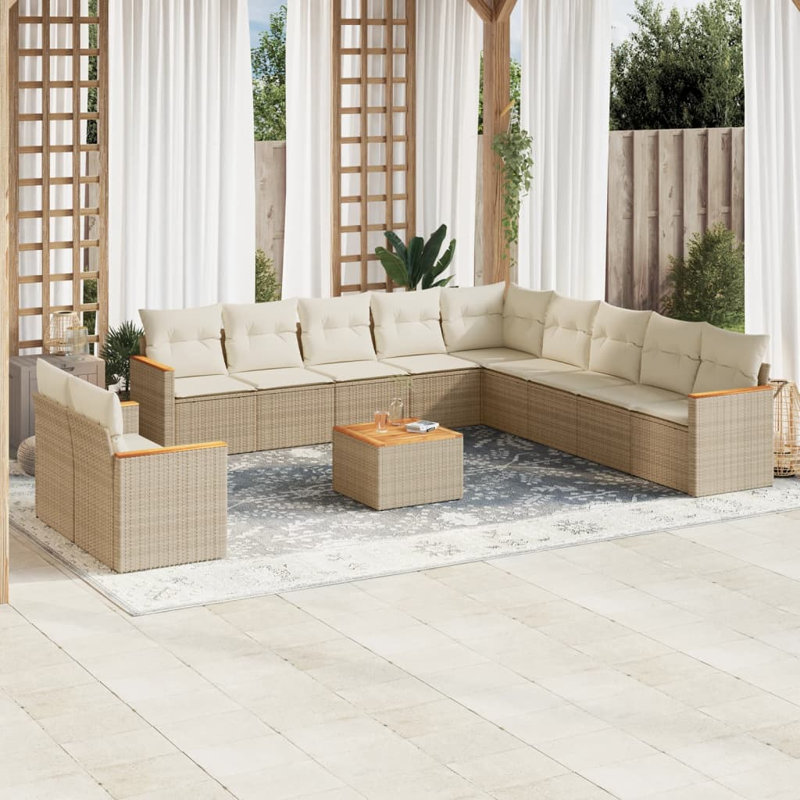 Ensemble de canapé de jardin Vidaxl beige