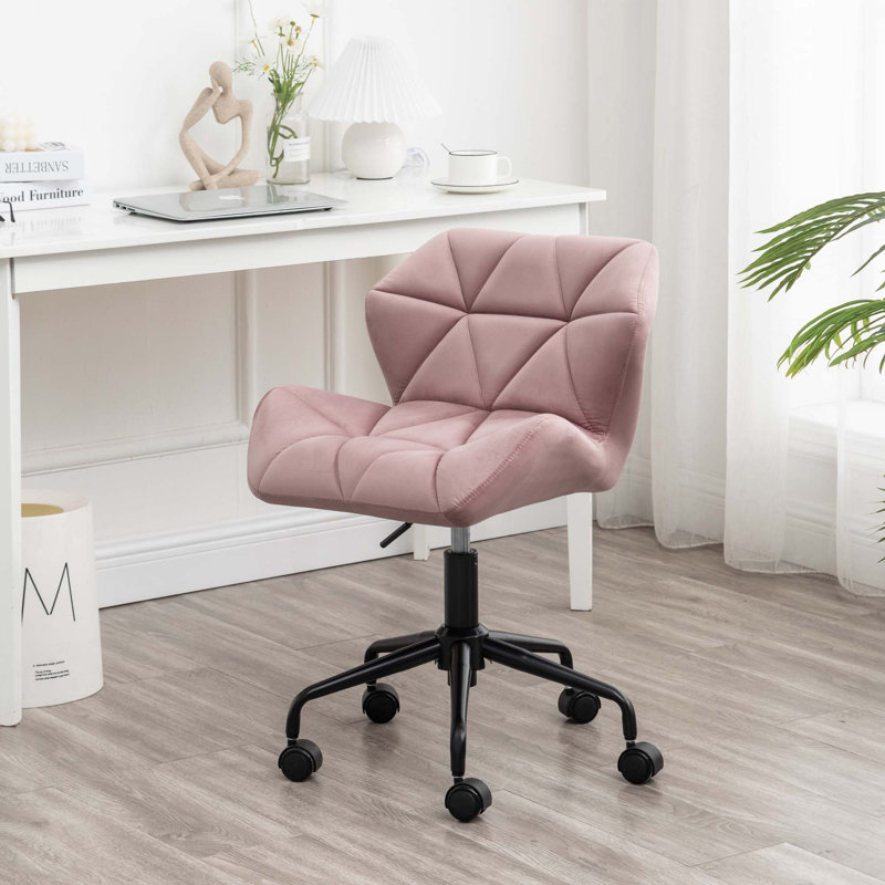 Chaise de bureau contemporaine pivotante Eldon, Mauve