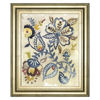 Paisley Path III Wall Art - 22" x 26" - Gold Frame