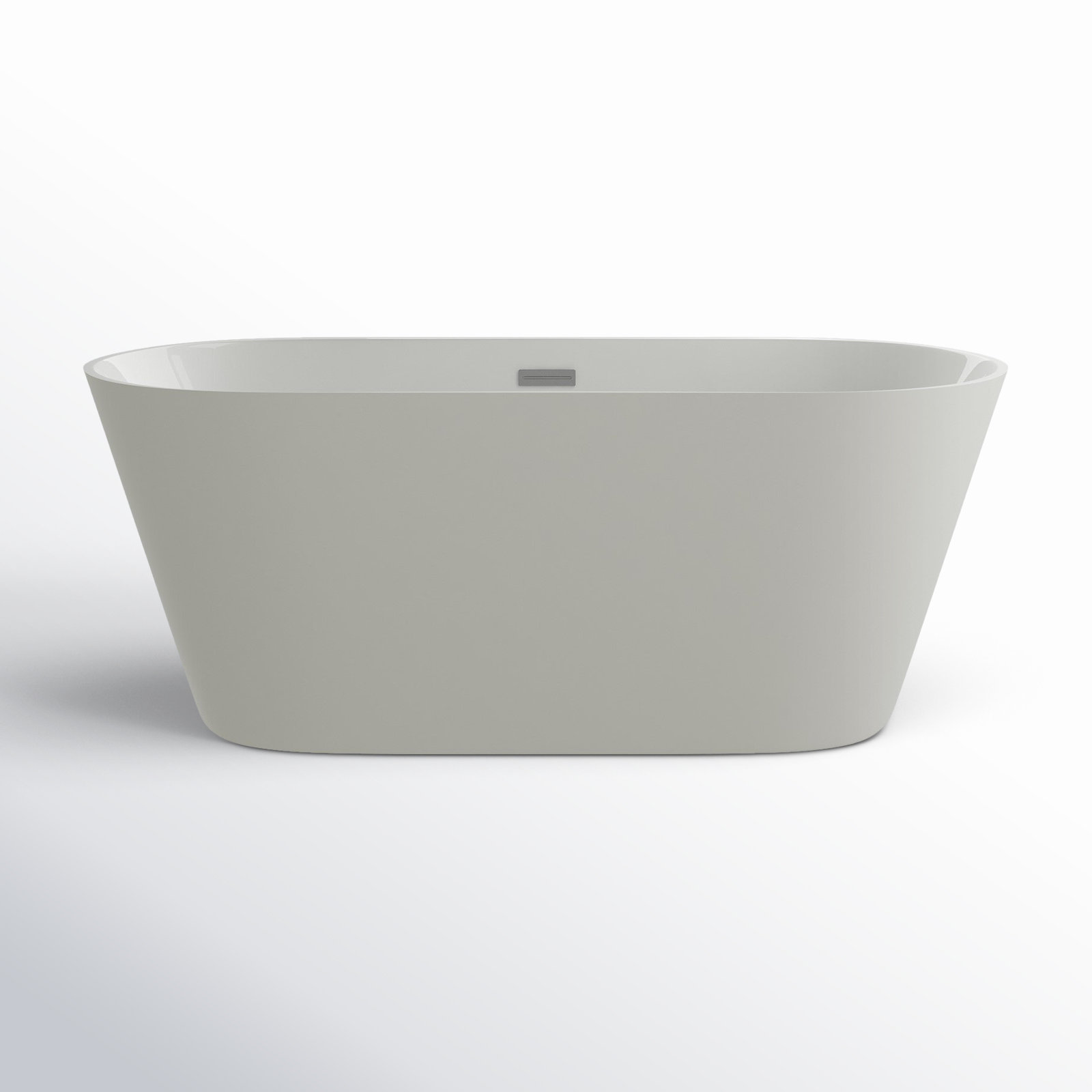 Contemporary-Modern 59'' Soaking Acrylic Bathtub