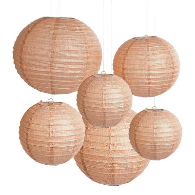 Burlap Paper Lantern