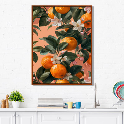 Orange Green Orange Trees II - Fruits Wall Decor