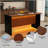 63" Modern Kitchen Island With Marble-Look Surface, LED Lights & Grille Design For Dining Room, Living Room-968943137