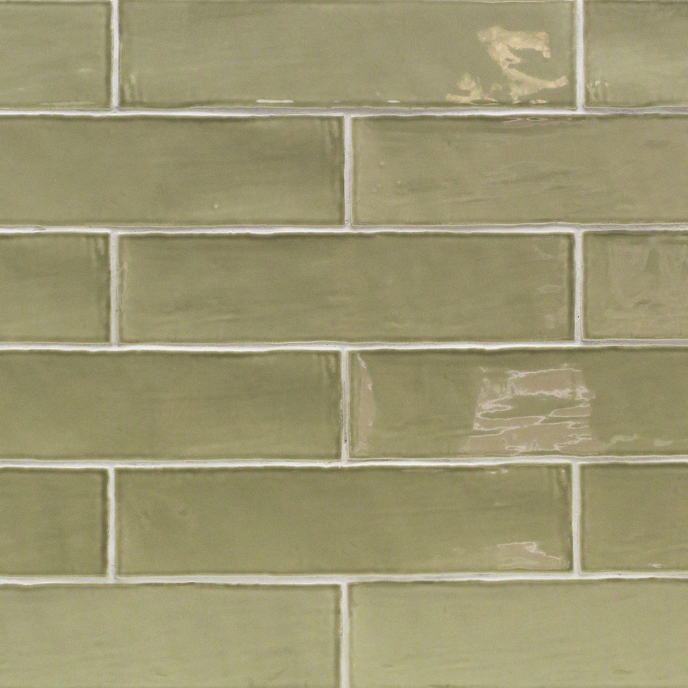 Barcelona 3" x 12" Ceramic Subway Wall Tile, Kale