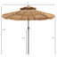 Parasol de plage 9 po Kavaughn