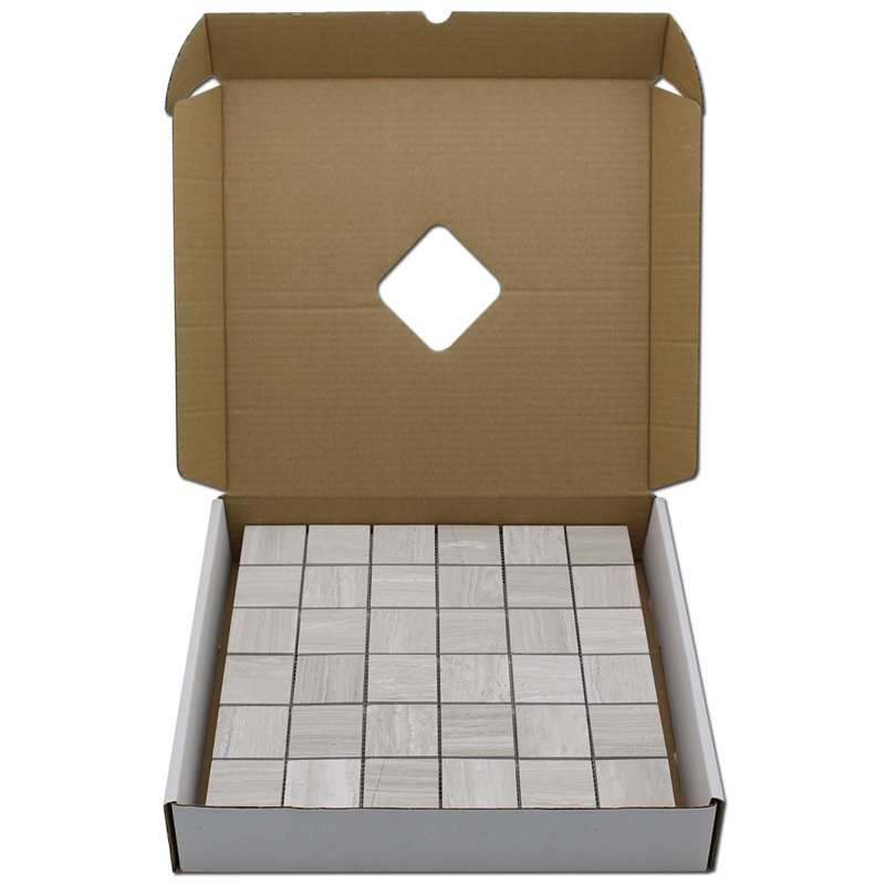 2x2 MOSAIC HONED, Wooden White