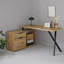 Bureau en L avec armoire de rangement Bassheva 59,05