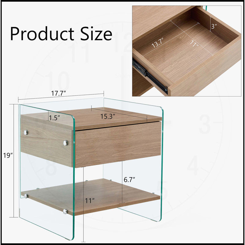 Bedside table with drawers