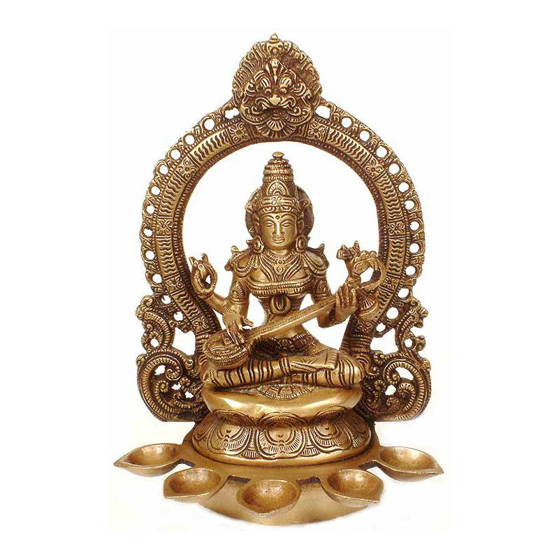 Saraswati avec cinq lampes