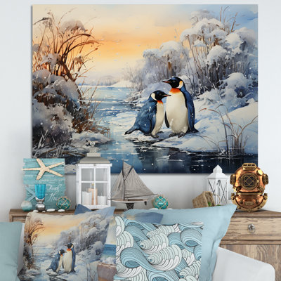 Penguins Winter Symphony sur toile