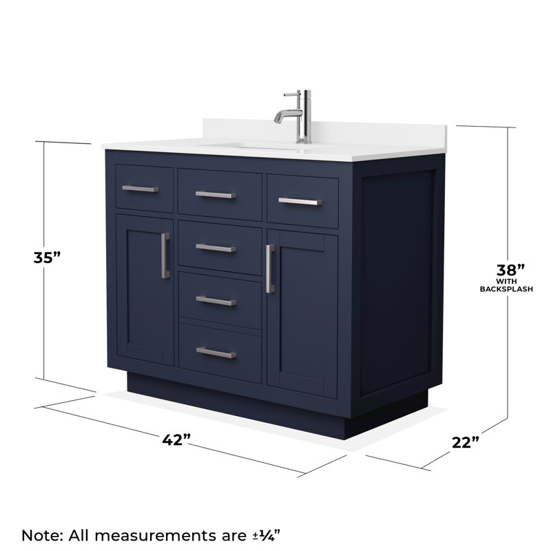 Beckett TK 42'' W Vanity, Brushed Nickel, Single