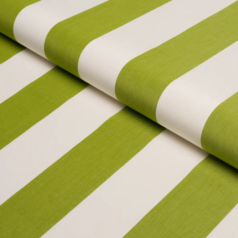 Andy Stripe Fabric, Green