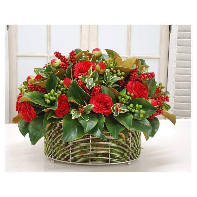 SEASONAL MIX IN WIRE BASKET