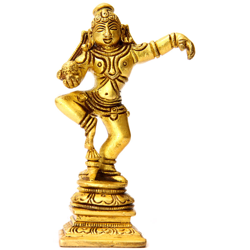 Figurine Krishna qui danse avec boule de beurre
