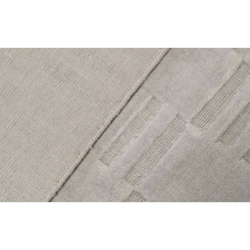 Cotton Geometric Area Rug in Beige