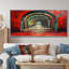 Passerelle rouge rouge et verte - tunnel, art mural, salon-1493733597-1464320674